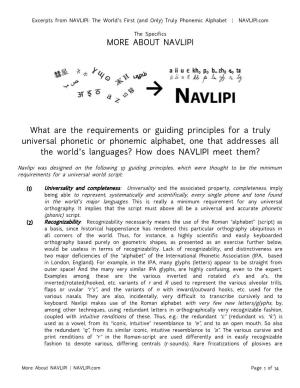 More About NAVLIPI: the World's First (And Only) Truly Phonemic Alphabet