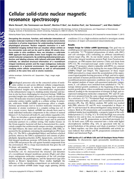 Cellular Solid-State Nuclear Magnetic Resonance Spectroscopy