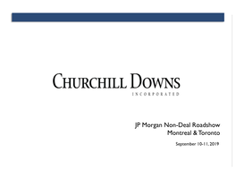 JP Morgan Non-Deal Roadshow Montreal & Toronto