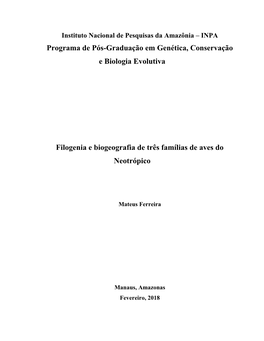 Programa De Pós-Graduação Em Genética, Conservação E Biologia Evolutiva