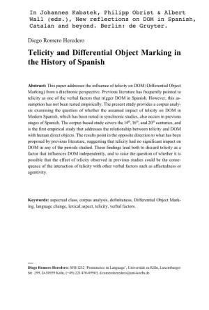 Telicity and Differential Object Marking in the History of Spanish