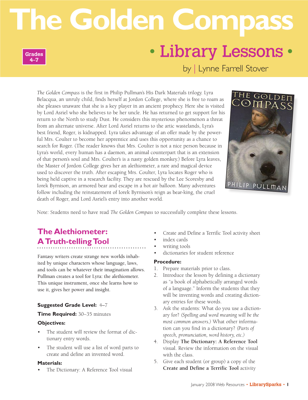 The Golden Compass Library Lessons