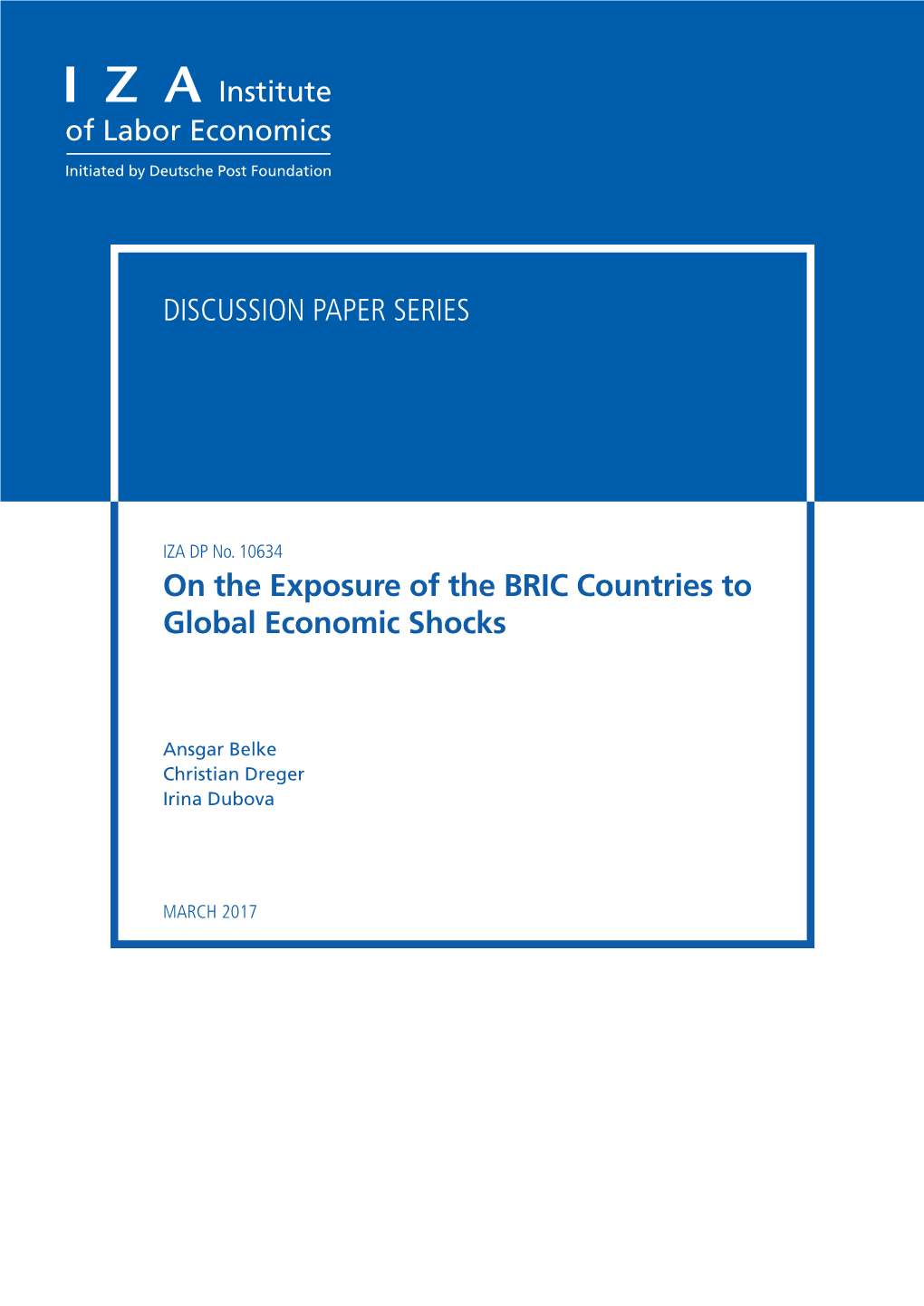 On the Exposure of the BRIC Countries to Global Economic Shocks