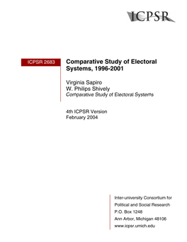 Comparative Study of Electoral Systems, 1996-2001