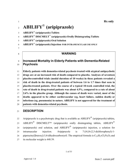 ABILIFY (Aripiprazole)