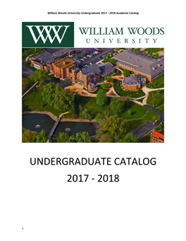 Undergraduate Catalog 2017 - 2018