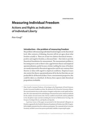 Measuring Individual Freedom: Permissible Actions and Rights As Indicators of Individual Liberty
