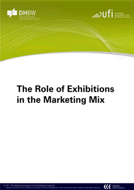 The Role of Exhibitions in the Marketing Mix