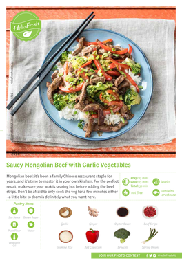 Saucy Mongolian Beef with Garlic Vegetables