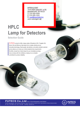 HPLC Lamp for Detectors Selection Guide