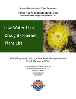 Pinal AMA Low Water Use/Drought Tolerant Plant List