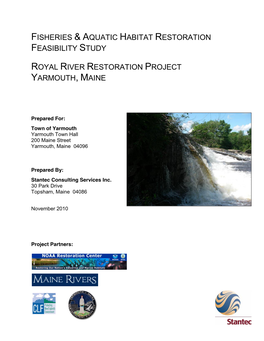Fisheries & Aquatic Habitat Restoration Feasibility Study Royal River