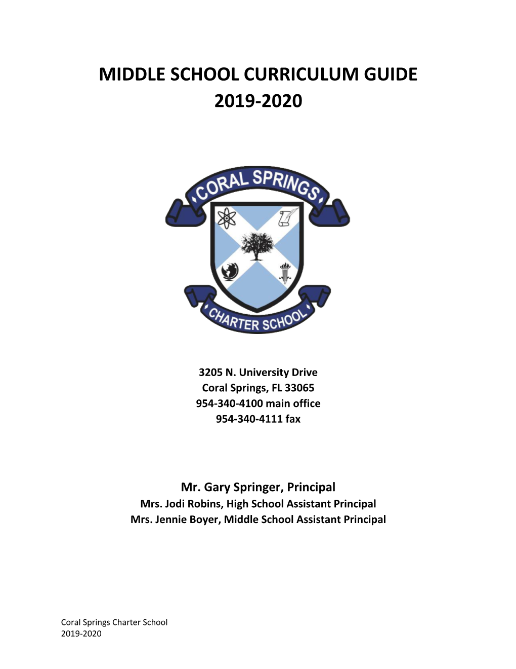 Middle School Curriculum Guide 2019-2020