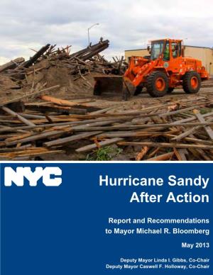 Hurricane Sandy After Action Report and Recommendations