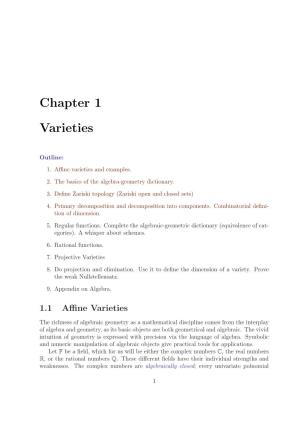 Chapter 1 Varieties