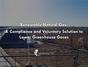 Renewable Natural Gas: a Compliance and Voluntary Solution to Lower Greenhouse Gases BLUESOURCE IS…