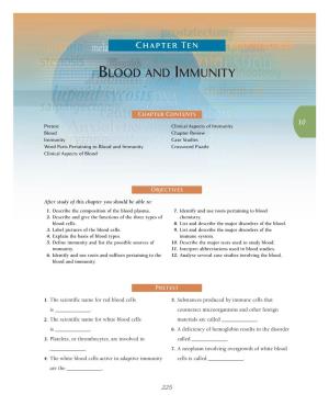 Blood and Immunity