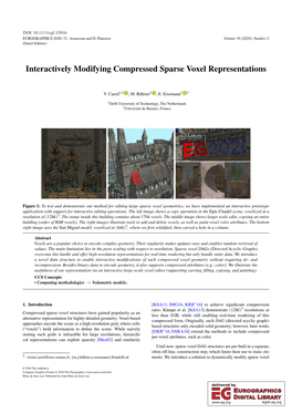 Modifying Compressed Voxel Representations