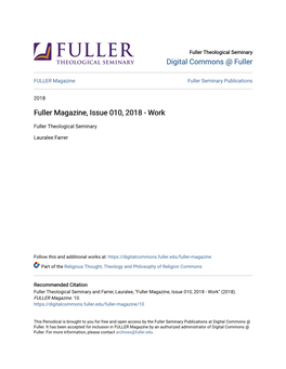 Fuller Magazine, Issue 010, 2018 - Work