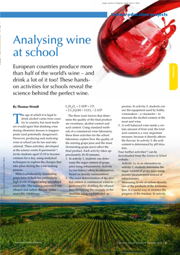 Analysing Wine at School