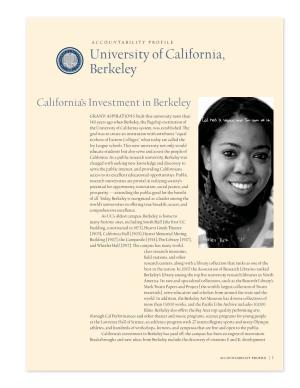 ACCOUNTABILITY PROFILE University of California, Berkeley