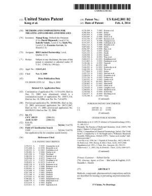 (12) United States Patent (10) Patent No.: US 8,642,801 B2 Kong Et Al