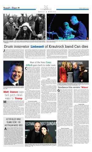 Drum Innovator Liebezeit of Krautrock Band Can Dies