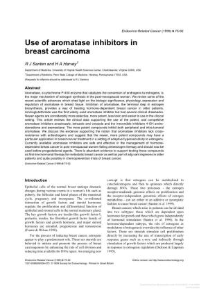 Use of Aromatase Inhibitors in Breast Carcinoma
