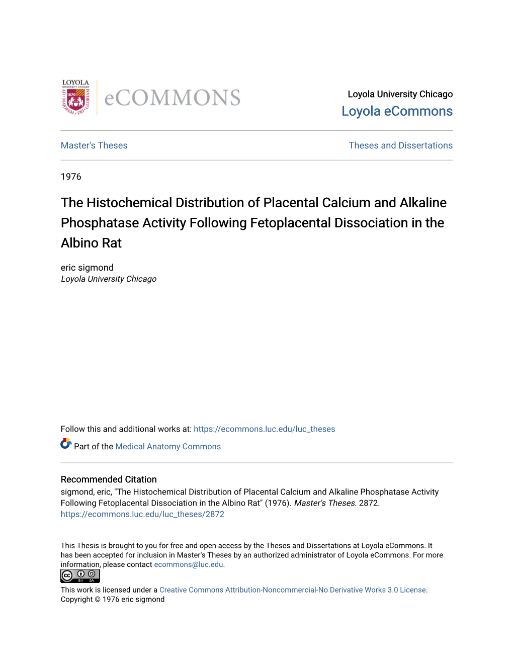 The Histochemical Distribution of Placental Calcium and Alkaline Phosphatase Activity Following Fetoplacental Dissociation in Th