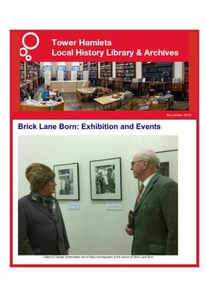 Brick Lane Born: Exhibition and Events