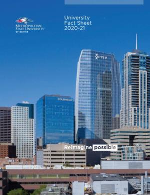2020-2021 MSU Denver Fact Sheet