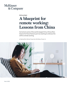 A Blueprint for Remote Working: Lessons from China
