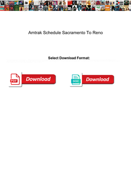 Amtrak Schedule Sacramento to Reno