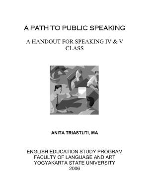 A Path to Public Speaking