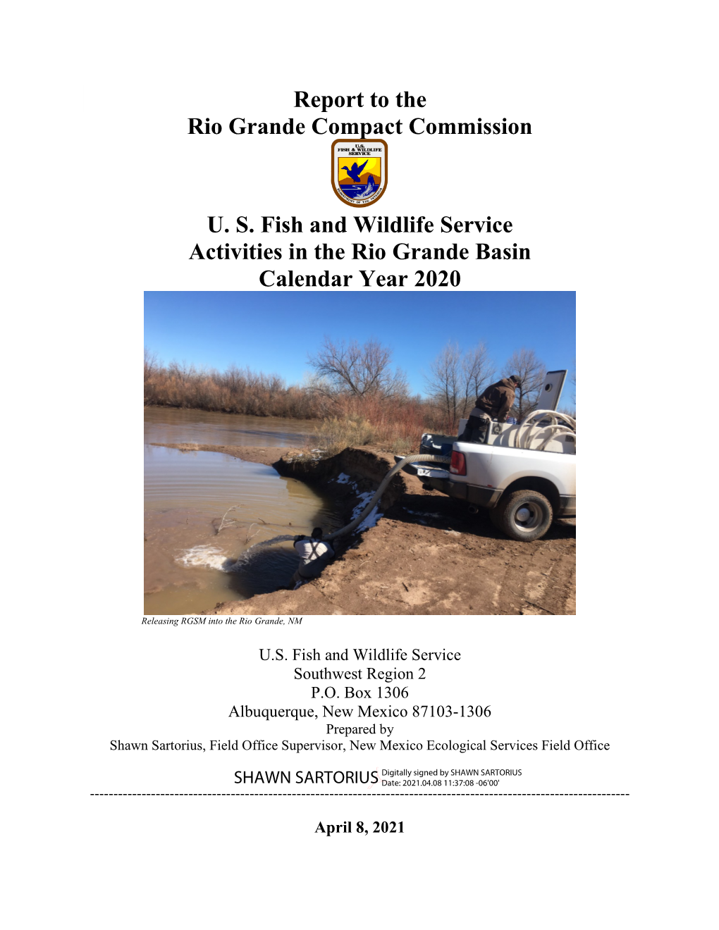 Report to the Rio Grande Compact Commission by USFWS