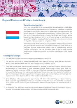 Regional Development Policy in Luxembourg