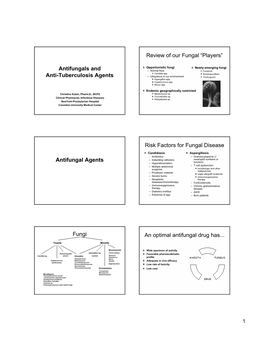 Antifungals and Anti-Tuberculosis Agents