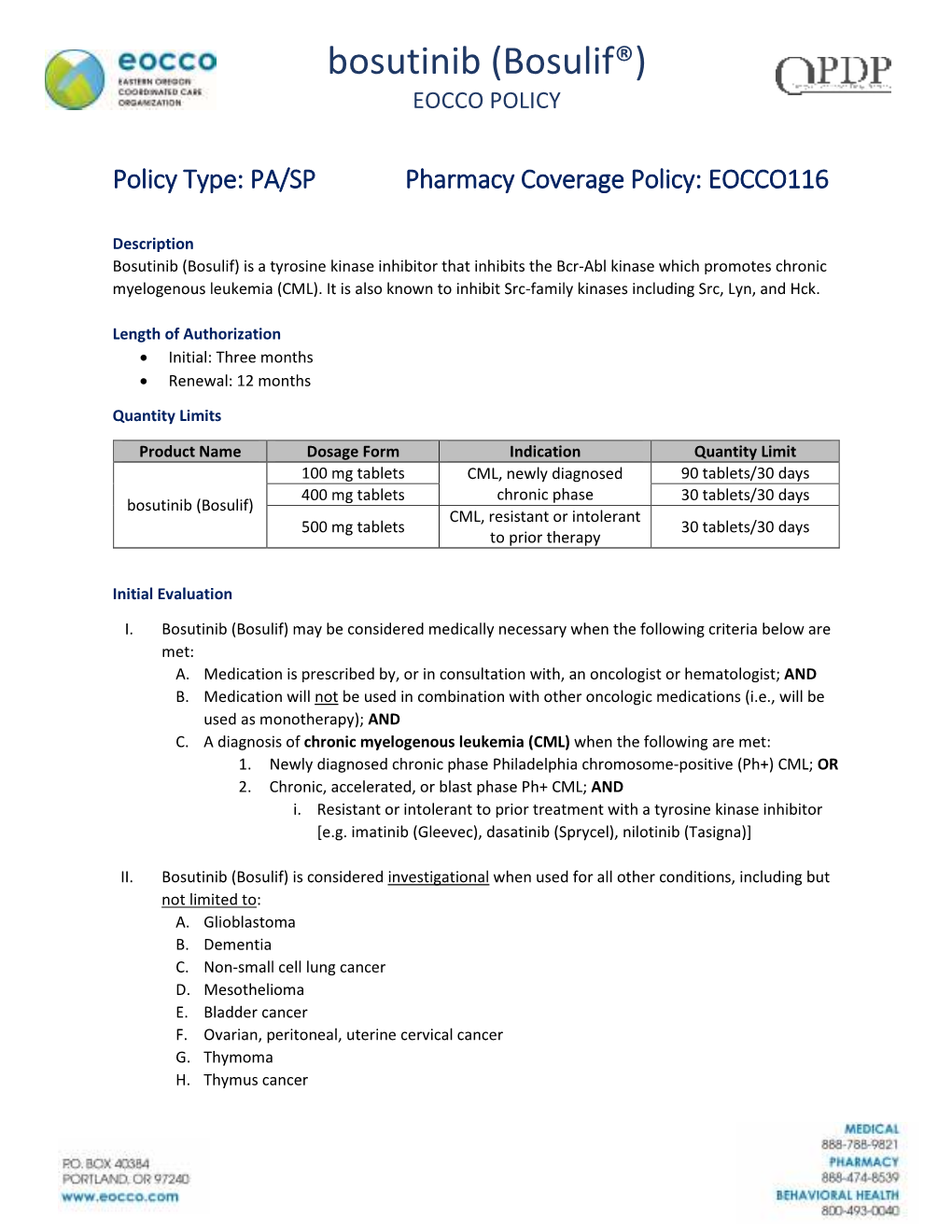 Bosutinib (Bosulif®)