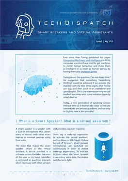 I. What Is a Smart Speaker? What Is a Virtual Assistant?