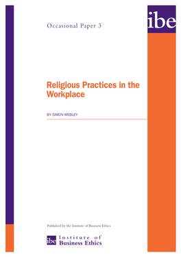 Religious Practices in the Workplace