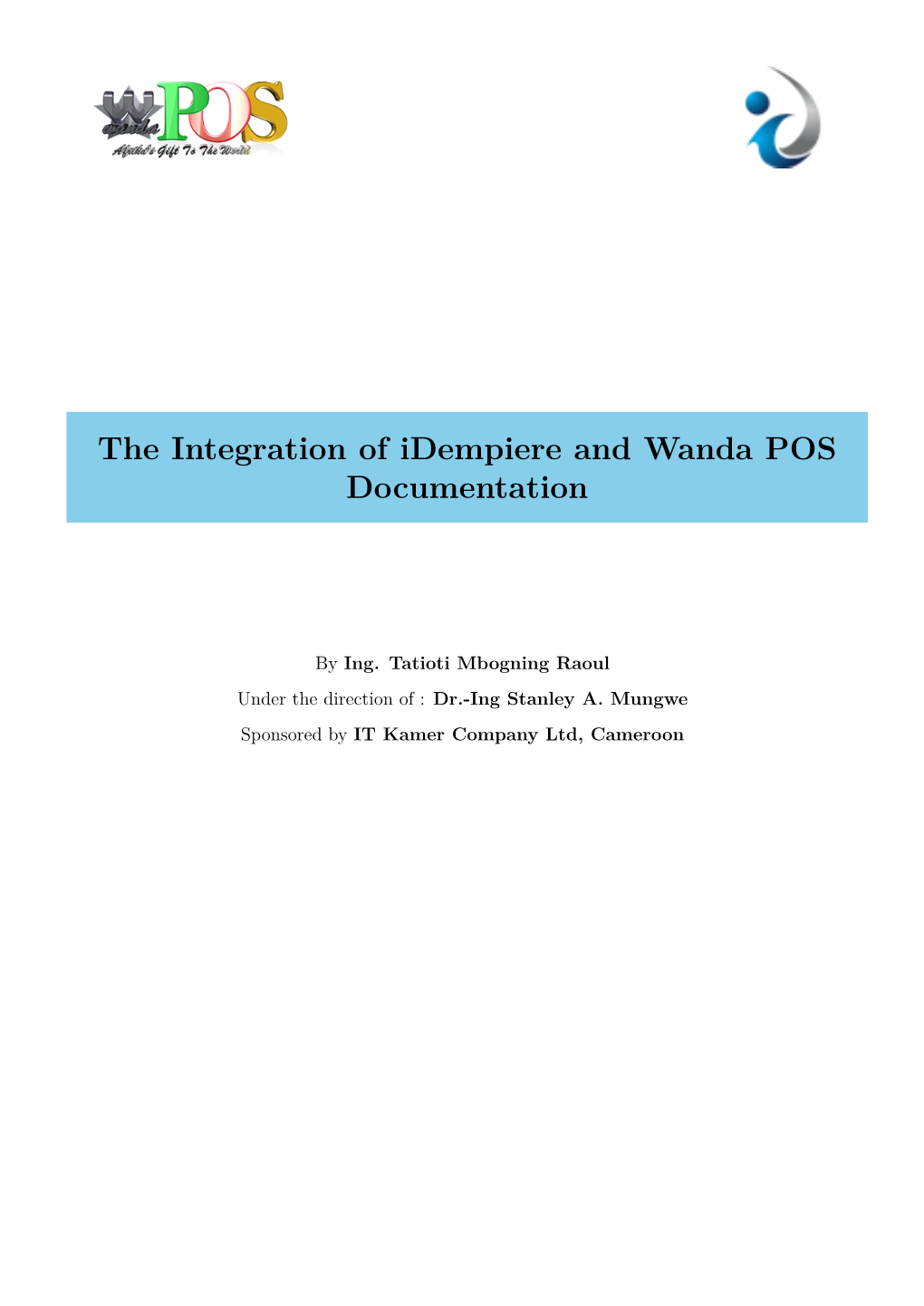 The Integration of Idempiere and Wanda POS Documentation