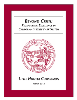 Beyond Crisis: Recapturing Excellence in California's State