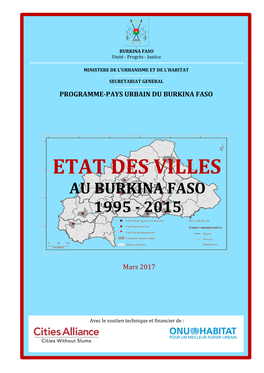 Etat Des Villes Au Burkina Faso 1995 - 2015