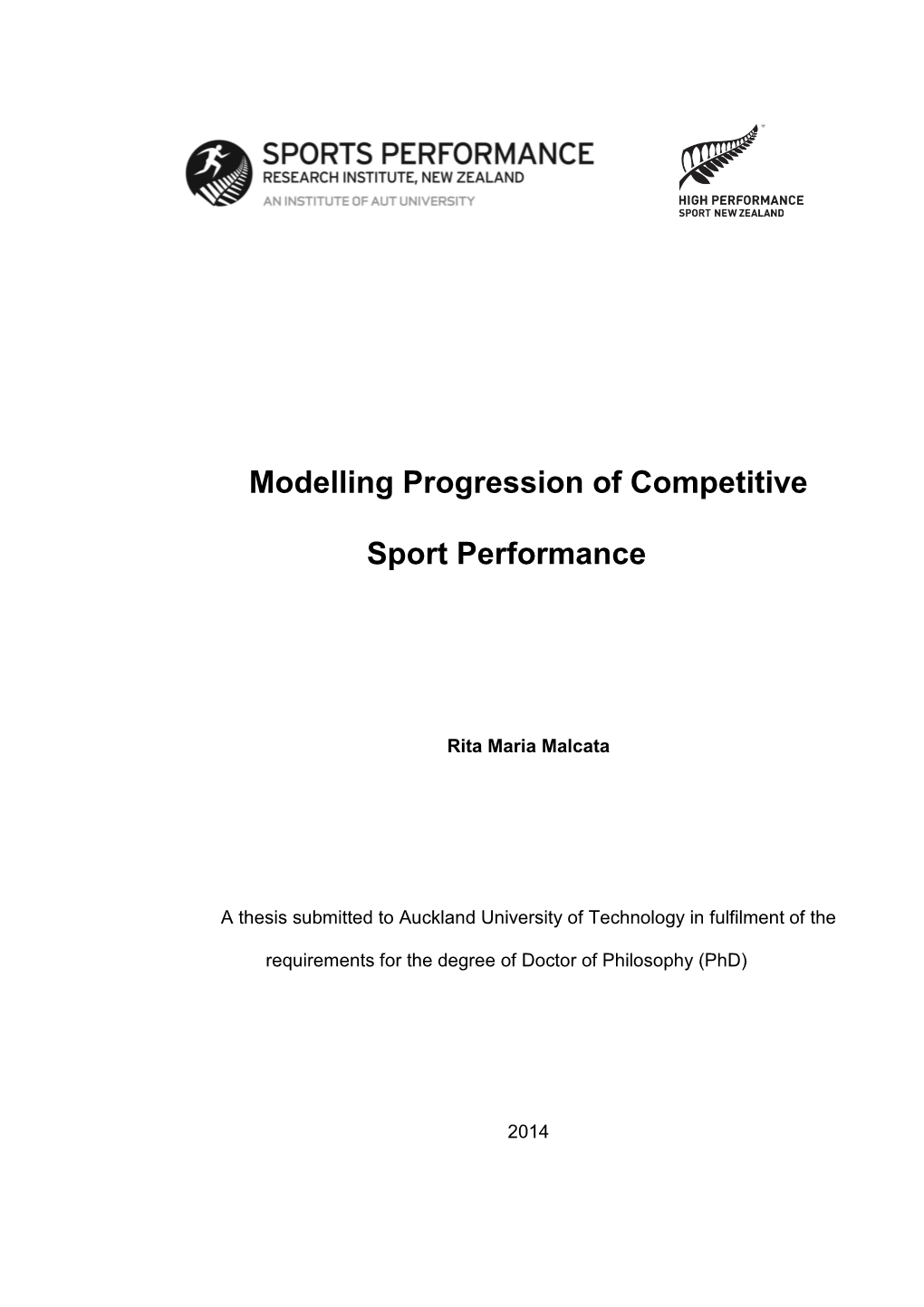 Modelling Progression of Competitive Sport Performance