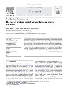 The Impact of Visuo-Spatial Number Forms on Simple Arithmetic