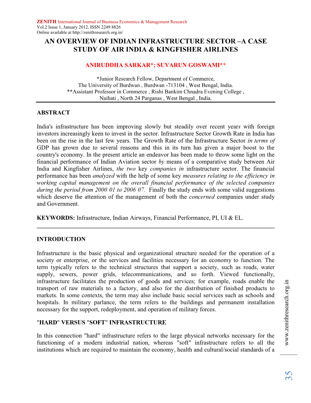 A Case Study of Air India & Kingfisher Airlines Aniruddha