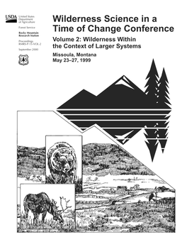 Wilderness Within the Context of Larger Systems; 1999 May 23–27; Missoula, MT