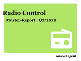 Radio Control Muster-Report | Q2/2020 Umfrage-Basics