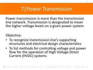 Introduction to System Operations Power Transmission