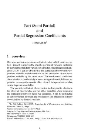 And Partial Regression Coefficients